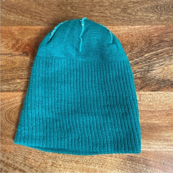 VTG 80’S Green Panda Bear Knit Knitted Pom Pom Winter Hat Beanie - Picture 6 of 14